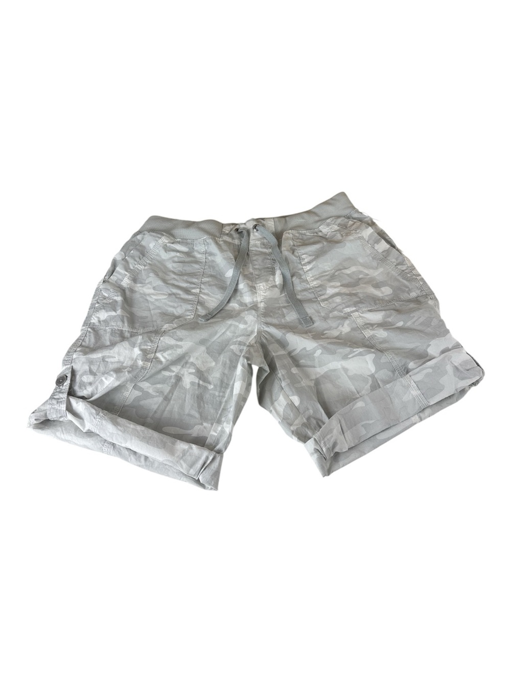 Men's Light Gray Camo Drawstring Shorts M